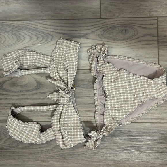 Adore Me White Checkered Bikini - Picture 1 of 2